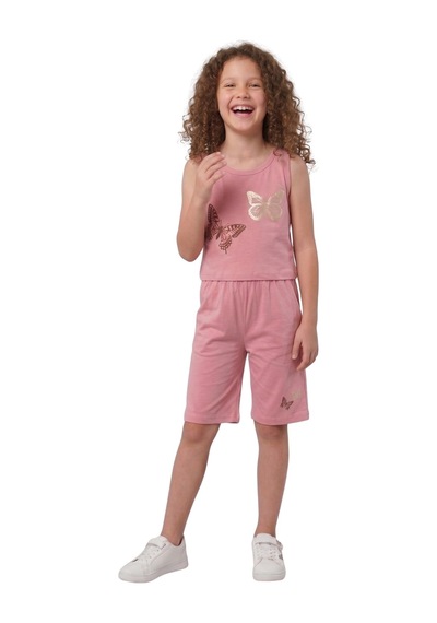 New Kids Kelebek Baskılı Şortta Kelebek Gks Yaldız Detaylı. Kız Çocuk Takım-91182 Gül Kurusu New Kids Kelebek Baskılı Şortta Kelebek Gks Yaldız Detaylı. Kız Çocuk Takım-91182 Gül Kurusu