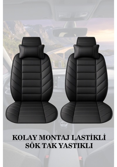 Fiat Fiorino Cargo 2019 Uyumlu Premium Siyah Renk Lüks 2 Adet Minder Ve Yastık