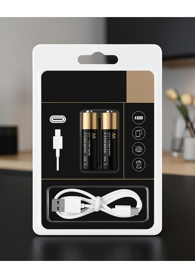 Aaa Lityum Pil Usb Type-c Şarjlı 1000+ Döngü Uczzzşarjlıpil-5