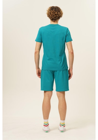 Benetton Bnt-m20436-23y Erkek T-shirt BNT-M20436-R1359 Petrol