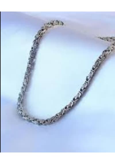 Beren Aksesuar Stainless Steel Erkek Zincir Çelik Kolye Gümüş