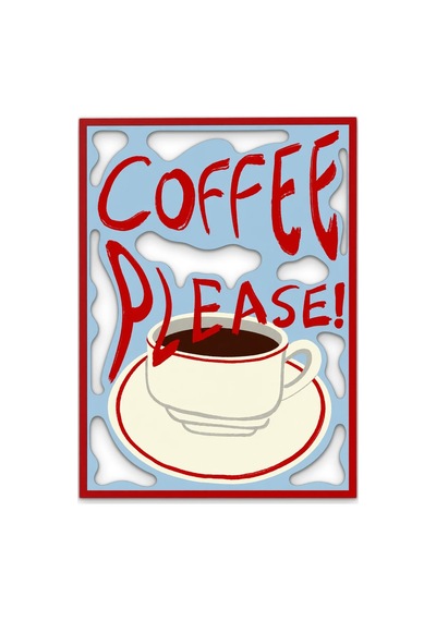 Coffee Please Kahve Tabelası - Metal Tablo - Dec0313 58 X 80 Cm Çok Renkli