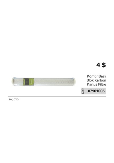 Jf Blok Karbon Filtre - Cto 20''-07101005 - 20 Adet