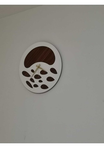 Nova Model Duvar Saati 50 X 50 Cm - Duvar Dekorasyon Ürünleri Beyaz Ceviz