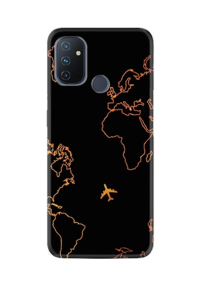 Oneplus Nord N10 Kılıf Silikon Desen Özel Seri Harita Ve Uçak 1777