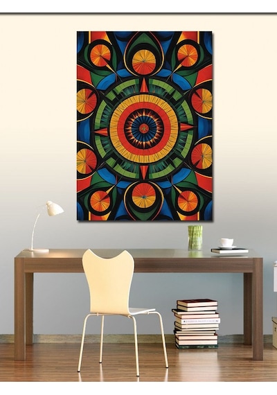 Kanvas Tablo Soyut Mandala Deseni 100cmx140cm