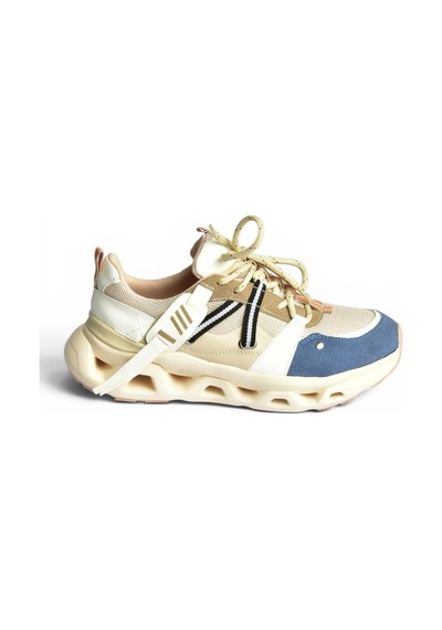 Fox Shoes Y312611009 Lacivert/vizon Kalın Tabanlı Spor Ayakkabı Sneakers