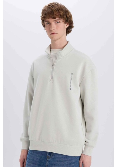 DeFacto Marvel Boxy Fit Dik Yaka Fermuarlı Sırt Baskılı Sweatshirt D6771AX25SPGR503