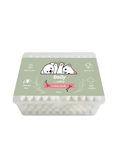 M-pets Daily Kulak Burun Gözyaşı Temizleme Pamuğu 55'li