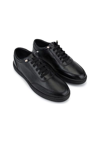 Tamer Tanca Erkek Hakiki Deri Siyah Sneakers & Spor Ayakkabı 1212 2503 Erk Ayk Y26 Sıyah