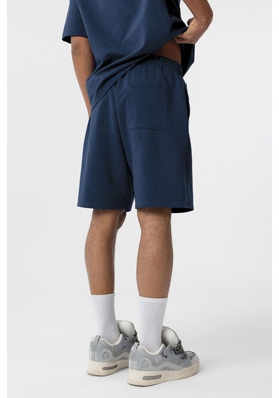 Basic Oversize Şort Takım İndigo
