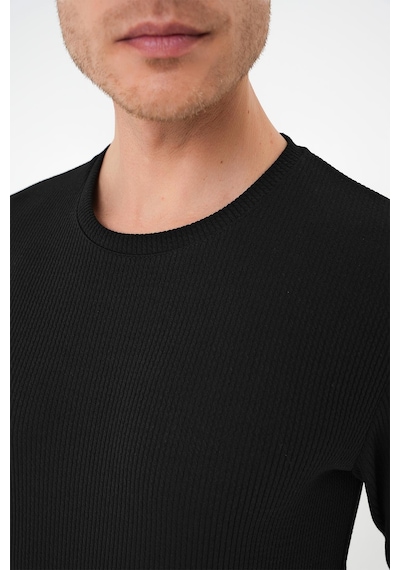 Efor Ts 887 Slim Fit Siyah T-shirt Siyah