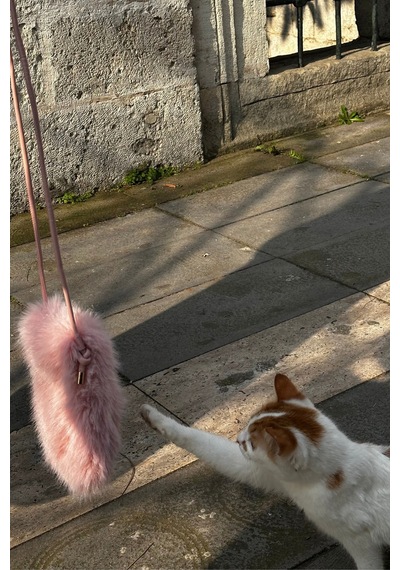 Mollycrush Kadın Askılı Peluş Pembe Çanta Kürk Postacı Model Toz Pembe