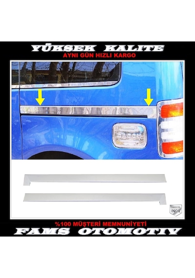 Vw Caddy Krom Sürgü Nikelajı 2 Pcs P.Çelik 2004-2015