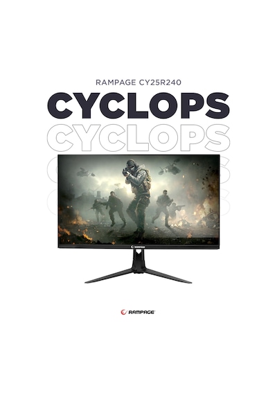 Rampage Cyclops CY25R240 25" 1 MS 240 Hz FreeSync BOE Full HD HDR VA LED Monitörü
