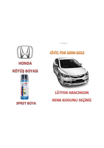 Honda Civic 2006-2012 Fd6 Rötuş Boyası 400Ml Sprey (361434578)