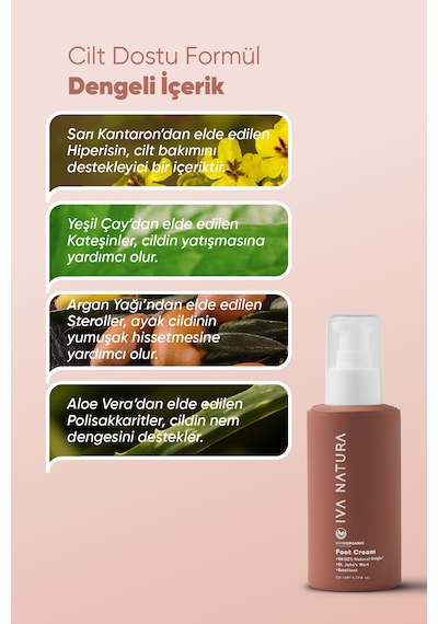 Iva Natura Sarı Kantaron Özlü Yoğun Onarım Yenileyici Ayak Bakım Kremi 125 ML