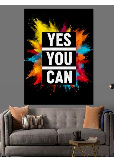 Ahşap Tablo Evet Yapabilirsin Motivasyon Yazısı