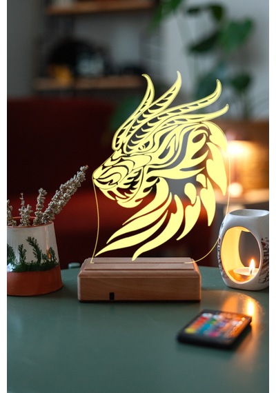 Özel Tasarım Fantastik Ejderha 3D Led Lamba