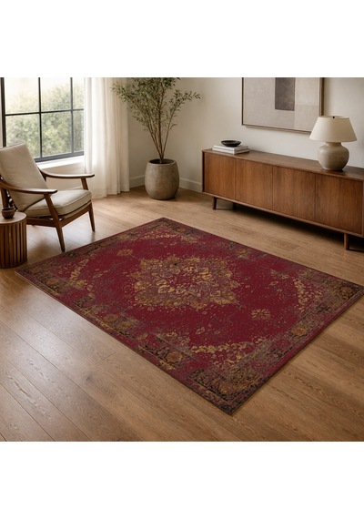 Kartela Halı Melo Halı Jüt Taban Dokuma Halı Bordo - 200 X 300 Cm