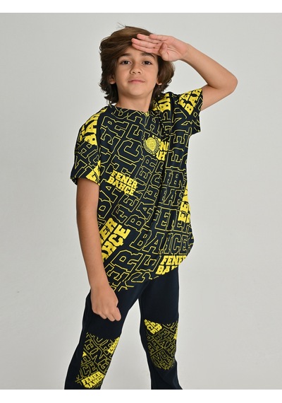 Fenerium Çocuk Kolej Fenerbahçe Pattern Tshırt Fb Laci Yeni