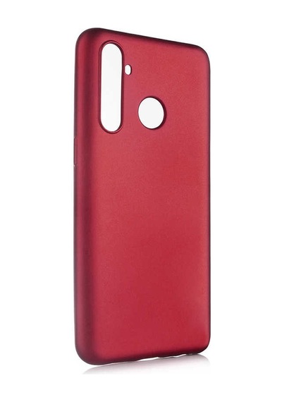 Realme 5 Pro Kılıf Zore Premier Silikon Kapak Mürdüm