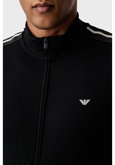 Emporio Armani Logolu Regular Fit Dik Yaka Eşofman Takımı Erkek Eşofman Takımı Em006961 Af25024 Uc001 Siyah