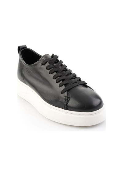 Bambi Siyah Hakiki Deri Erkek Sneaker E01593202503 Siyah