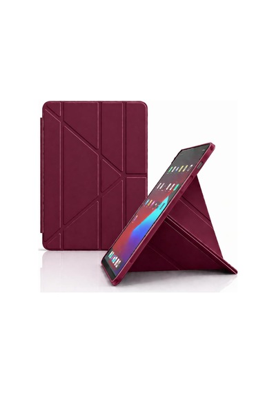 Tr Apple İpad Uyumlu Air 11 M2 İçin Kılıf A2902 11 İnç 2024 Kalem Koyma Bölmeli, Stand Olan, Uyku Modlu Silikon Arka Yüzey Su Arka Kapak
