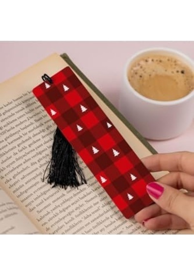 Yeni Yıl Konsept Tasarımlı Kitap Ayracı 13.5 Cm X 4 Cm Metal Malzeme