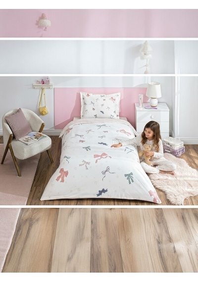 Özdilek Ranforce Princess Rib Tek Kişilik Nevresim Takımı %100 Pamuk Lastikli Çarşaflı Beyaz