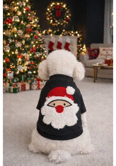 Gedyco Antrasit Xmas Küçük Irk Köpek Likralı Sweatshirt-17052