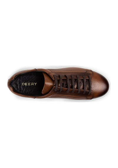Deery Hakiki Deri Taba Rengi Erkek Sneaker Ayakkabı - 01954Mtbae01 Taba