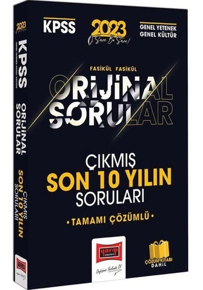 2023 KPSS Genel Kültür Genel Yetenek Orjinal Tamamı Çözümlü Son 10 Yıl Çıkmış Sınav Soruları- Yargı Yayınları