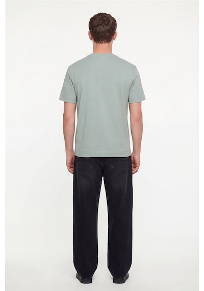 Sabri Özel Erkek Açık Yeşil Normal Kesim Regular FitPamuk Dokuma Bisiklet Yaka Basic T-shirt Sabri Özel Erkek Açık Yeşil Normal Kesim Regular FitPamuk Dokuma Bisiklet Yaka Basic T-shirt