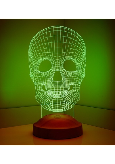 3d Led Lamba 3 Boyutlu Kuru Kafa Özel Gecelambası
