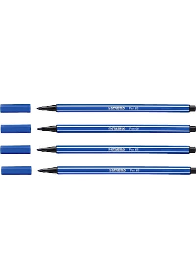 Stabilo 68/32 Keçe Uçlu Boya Kalemi 1 MM Koyu Mavi