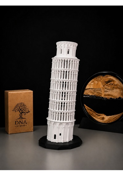 Pisa Kulesi Gece Lambası Tea Light Dekoratif Masa Ve Gece Lambası Beyaz