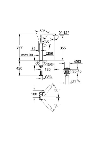 Allure Tek Kumandalı Lavabo Bataryası Xl-boyut - 23403001 Diğer