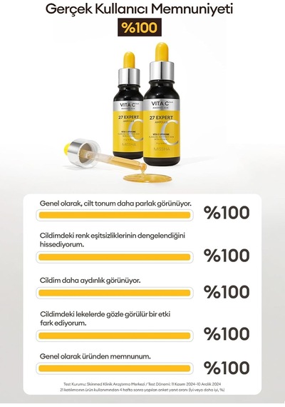 Vita C Plus 27 Expert Ampoule%27 Saf C Vitamini İçerikli Leke Karşıtı Aydınlatıcı Serum 17g, 8376