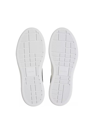 Calvin Klein Kadın Platform Tabanlı Süet Detaylı Ck Logo Desenli Siyah Sneaker-14866