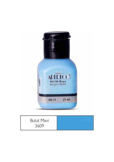 Akrilik Boya 25 Ml. Bulut Mavi Y-070a-3609 Beyaz