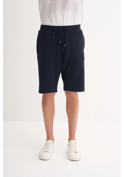Cazador Regular Fit Örme Dokulu Bermuda Şort 6074 Lacivert Lacivert