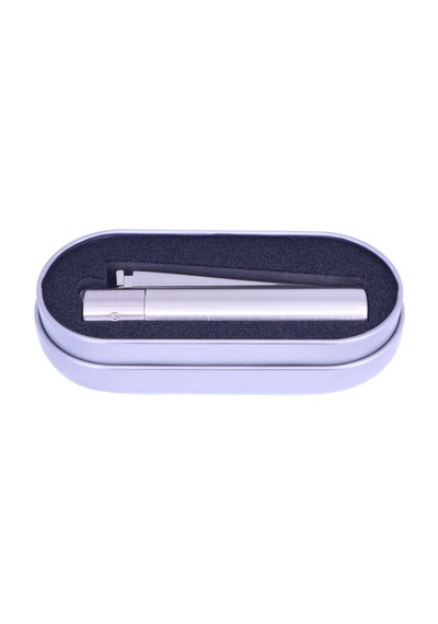 Clipper Özel Kutusunda Metal Çakmak - Mat Gümüş Brushed Silver