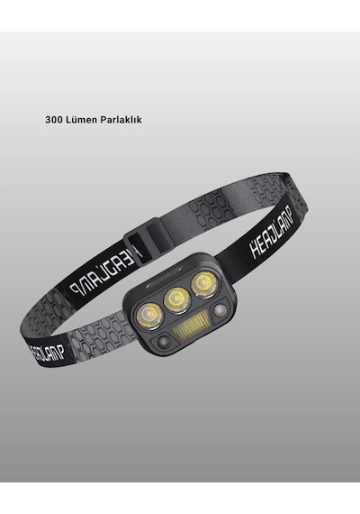 Ceylan Adam Usb Şarjlı Led Kafa Lambası 300 Lümen Güç Göstergeli Çok Renkli