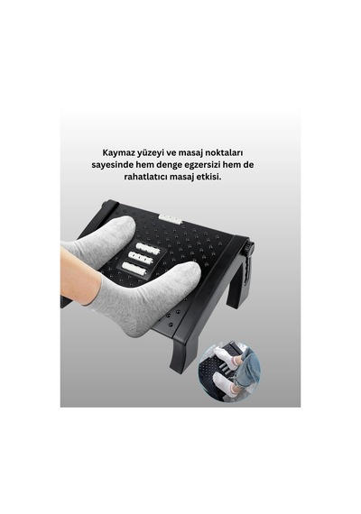 Ayak Destek Ve Masaj Aleti - Ergonomik, Isıtmalı, Ayarlanabilir Yükseklik Çok Renkli