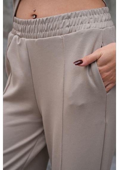 Elaxi Modal Kumaş Slim Fit Kapüşonlu İkili Takım Bej