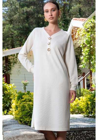 Lenaca 405056 Vıenetta Plus Pijama Kadın Ekru