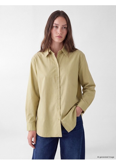 Lcw Modest Haki Loose Fit Kadın Gömlek