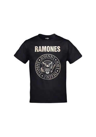 Kalic Studio Unisex Siyah Ramones Logo Baskılı Siyahorj419
